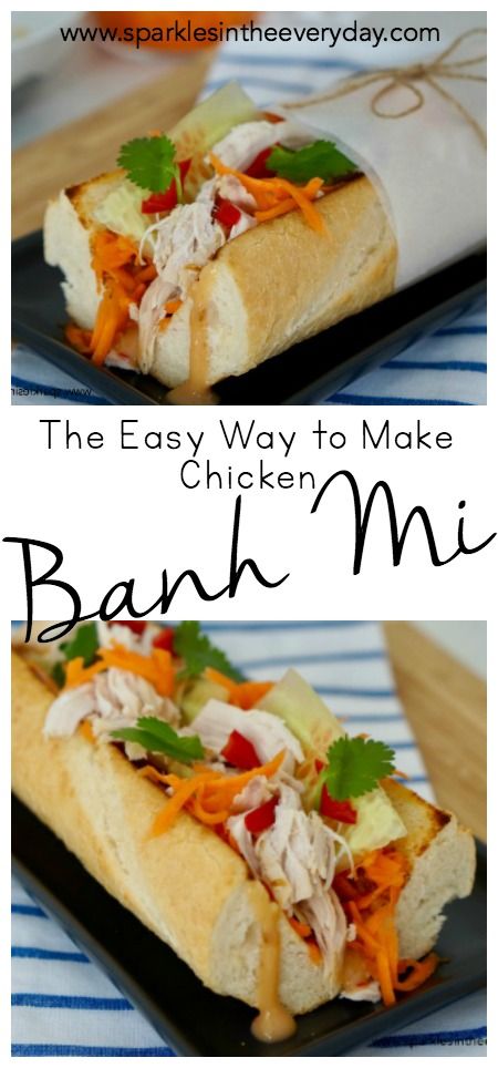 Easy Chicken Banh Mi - Sparkles in the Everyday! Bhan Mi Chicken, Bhan Mi, Chicken Banh Mi, Main Recipes, Vietnamese Chicken, 2023 Food, Pickled Carrots, Best Gluten Free Recipes, Healthy Gluten Free Recipes