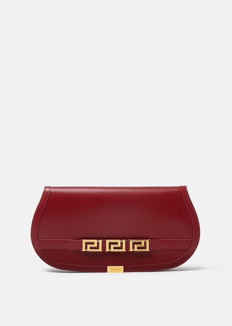 Greca Goddess Clutch - V1 Mini Bags & Clutches Versace Clutch, Red Versace, Versace Bag, Versace Bags, Designer Crossbody, Designer Shoulder Bags, Samsung Gear Fit, Mini Bags, Crossbody Shoulder Bag