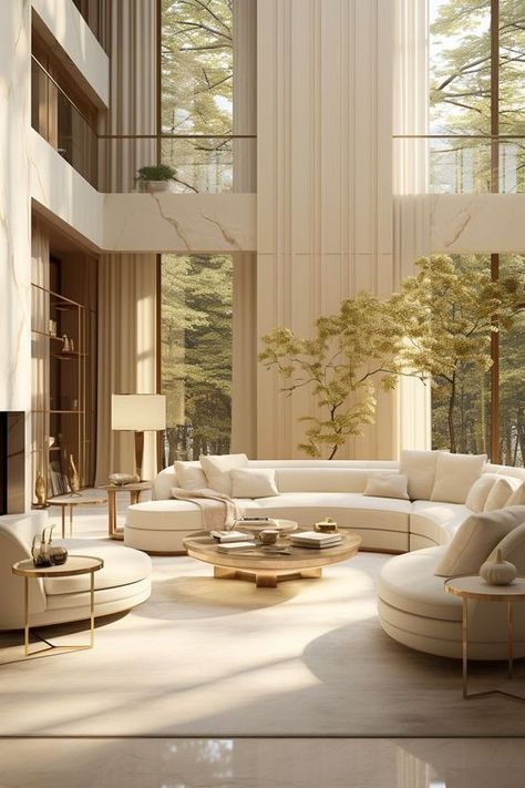 Living Room With High Ceilings, Room With High Ceilings, Large Living Room Layout, Luxury Houses Entrance, Webdesign Inspiration, Luxury Living Room Design, Rustic Home Design, Minimalist Interior Design, Stylish Living Room