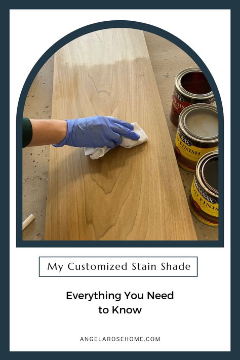 You've asked, so I'm sharing the secrets to my customized wood stain. Driftwood Stain On Pine, Best Stain For Pine Wood, Stain Wood Diy, Weathered Oak Minwax, Perfect Stain Color, Angela Rose Home, Minwax Wood Stain, Best Wood Stain, Diy Wood Desk