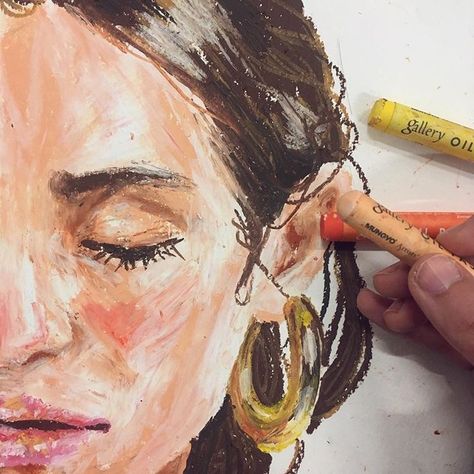 Arte Peculiar, Oil Pastel Paintings, Pastel Portraits, Oil Pastel Art, Oil Pastel Drawings, Pastel Paintings, Arte Inspo, Ap Art, Oil Pastels