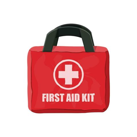 First aid kit. Cloth bag for medicine. Healthcare, hospital and medical diagnostics. Urgency and emergency services. Vector illustration in flat style Medicine Kit, Aid Kit, Cloth Bag, First Aid Kit, Emergency Service, Flat Style, First Aid, Fashion Flats, Cloth Bags