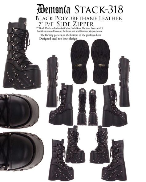 Demonia Stack, Nana Fashion, Goth Platform Boots, Demonia Boots, Goth Boots, To Have, Iconic Fashion, Fashion Catalogue, Alt Fashion