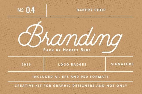 Bakery Branding Pack 0.4 Bakery Vintage, Eco Logo Design, Dessert Logo, Brand Palette, Eco Logo, Shop Branding, Bakery Branding, Collateral Design, Bakery Packaging