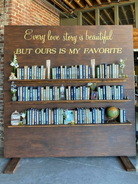 History Themed Wedding, Wedding In Library, Wedding Book Decor, Bookish Wedding Ideas, Bookish Wedding, Wedding Seating Chart Display, Book Themed Wedding, Storybook Wedding, Library Wedding