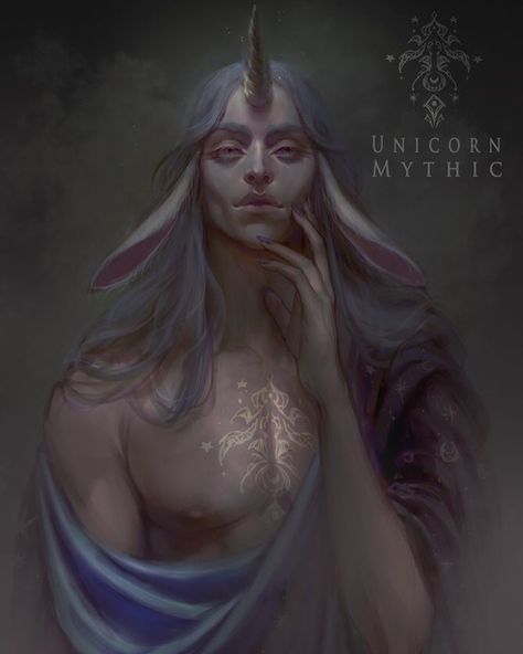 Unicorn Mythic, an art print by Naz Nemati available now at INPRNT.com (link in bio @inprnt) Wood Spirit, Nature Spirits, Dnd Art, Game Inspiration, Fairy Art, Freelance Illustrator, Fantasy Character Design, Fantasy Creatures, Art Sketches