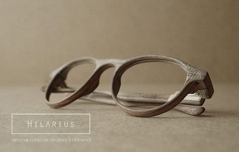 Hilarius, a small Polish manufacturer of handmade wood frame glasses. Hilarius was just founded in August 2014. The young Polish manufacturer specializes i Wooden Eyeglass Frames, Wood Glasses Frames, Wood Eyeglasses, Fonts Inspiration, Wooden Eyewear, Specs Frame, Wooden Glasses, Design Fonts, Wood Sunglasses