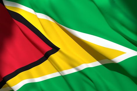 3d rendering of a Republic of Guyana national flag waving Guyana Flag, National Flag, 3d Rendering, Flag, Quick Saves