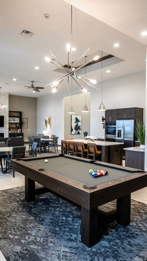 Mid Town Apartments, Club House Interior. Photography - @photographybyalexandra
#interiordesign #kitchen #pool #recreation #clubhouse Club House Interior, Clubhouse Interior Design, Luxury Clubhouse, Apartment Clubhouse, Clubhouse Interior, Clubhouse Design, Family Compound, Interior Photography, Club House