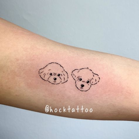 Pet Face Tattoo, Silly Dog Tattoo, Mini Dog Tattoo, Toy Poodle Tattoo, Nala Tattoo, Dog Face Tattoo, Feminin Tattoo, Fine Line Dog Tattoo, Shih Tzu Tattoo