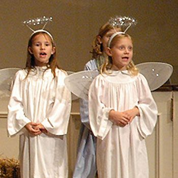 Kids Angel Costume, Kids Angel Wings, Angel Costumes, Biblical Costumes, Nativity Play, Christmas Sunday School, Nativity Costumes, Pageant Costumes, Outdoor Nativity