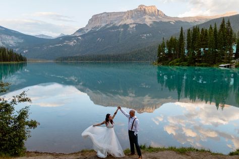 Emerald Lake wedding photographers | Emerald Lake, Yoho National Park, Canada | BC adventure wedding ideas | Film & Forest elopement photographers | filmandforestphoto.com Emerald Lake Colorado, Emerald Lake Canada, Forest Wedding Photography, Lake Wedding Photos, Ashley Scott, Amazing Wedding Photography, Mountain Wedding Venues, Intimate Wedding Photography, Rocky Mountain Wedding