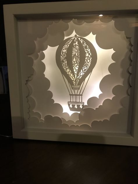 3d Svg Files, Shadow Light Box, Hot Air Balloon Design, Paper Art Sculpture, Paper Carving, Idee Cricut, Paper Cutout Art, 3d Paper Art, Layered Art