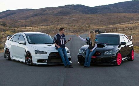 Relationship goals hehe His And Hers Cars Relationship Goals, Couple Cars Goals, Race Track Couple Pictures, Couple Car Goals, Two Car Photoshoot, Duo Car Pics, His And Her Cars Relationship Goals, Car Relationship Goals, Matching Cars His And Hers