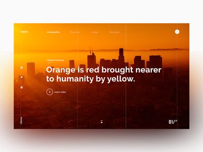 Orange:) - the color series#04 Orange Web, Sunrise And Sunset, Ui Design Website, Creative Web Design, Homepage Design, Agency Website, Web Ui Design, Orange Design, Web Designs