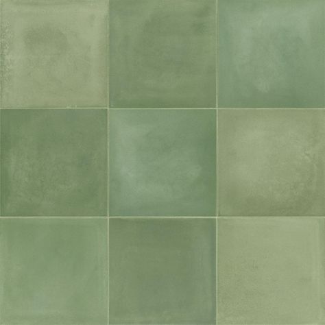 Verde Green Tile Floor, Kitchen Wall Tiles Design, Unglazed Porcelain, Floor Edging, Green Flooring, Material Palette, Kitchen Wall Tiles, Tiles Texture, Green Tile