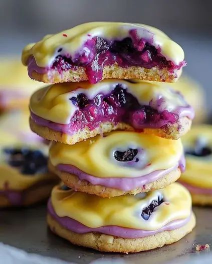 Blueberry Lemon Cookies Recipe - Sweet and Tangy Delight - optimal recipes Blueberry Lemon Cookies, Optimal Recipes, Lemon Heaven, Blueberry Cookies Recipes, Lemon Blueberry Cookies, Deep Dish Cookie, Lemon Cookies Recipes, Healthy Cheesecake, Blueberry Cookies