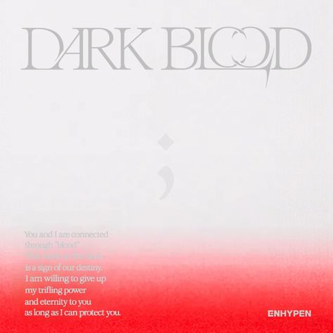 1.Fate | 2.Bite Me📀 | 3.Sacrifice (Eat Me Up) | 4.Chaconne | 5.Bills | 6.Karma **** NOTE: This is completed to album cover version. Dark Blood Album Cover, Double Meaning, Love Bites, Eat Me, Dark Blood, Bite Me, Dark Moon, Giving Up, Destiny