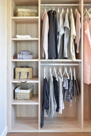 The Perfect Closet Rod Height, Solved! - Bob Vila Grey Walk In Closet, Shoe Storage Small Closet, Closet Rod Height, Walk In Closet Ikea, Closet Pictures, Front Hall Closet, Diy Closet Shelves, Storage Closet Shelving, Diy Closet Storage