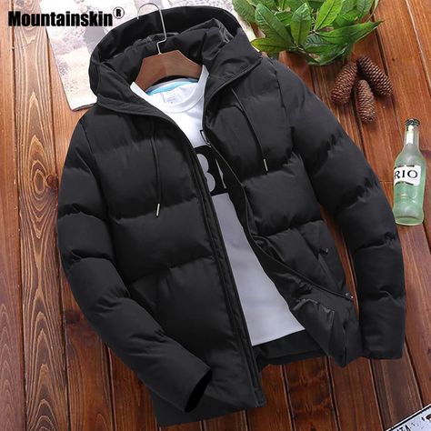 Smarter Shopping, Better Living! Aliexpress.com Mens Parka Jacket, Overcoat Men, Slim Fit Coat, Winter Overcoat, Style Fitness, Clothes Korean Style, Parka Style, White Goose, Mens Jackets Casual