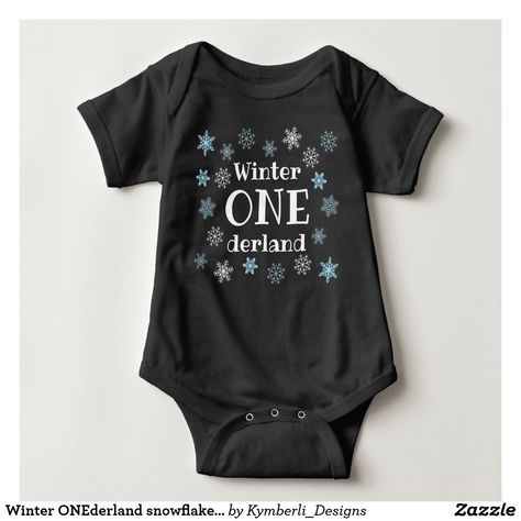 Birthday Onesie, Winter Onederland, First Birthday, Baby Bodysuit, Tshirt Colors, Artistic Designs, First Birthdays, Clothing And Shoes, Baby Onesies