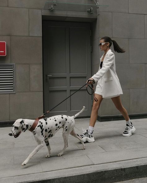 Photoshoot With Dalmatian, Dalmation Aesthetic, Aesthetic Intelligence, Dalmatian Aesthetic, Fashion Mannequin, Photos With Dog, Perspective Photography, Dog Photoshoot, Dalmatian Dogs