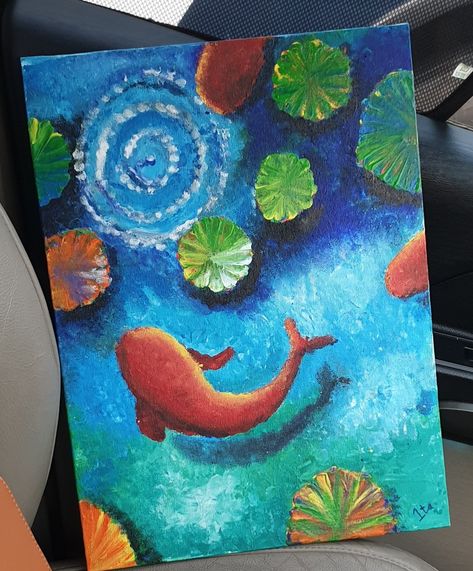 Underwater Acrylic Painting, Paint Underwater, Painting Acrylic Easy, Village Scene Drawing, Club Activities, Underwater Plants, Oil Pastel Colours, Underwater Painting, Rubix Cube