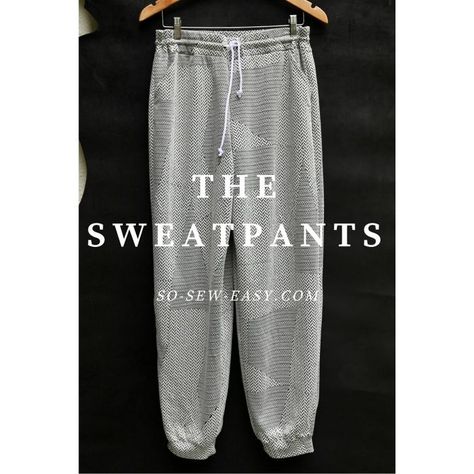 The Sweatpants Pattern - Payhip Fleece Sewing Projects, Sewing Patterns Free Women, Trendy Sewing Projects, Trendy Sewing Patterns, Woman Pants, Sewing Pants, Sewing Projects Clothes, Sewing Clothes Women, Hoodie Pattern