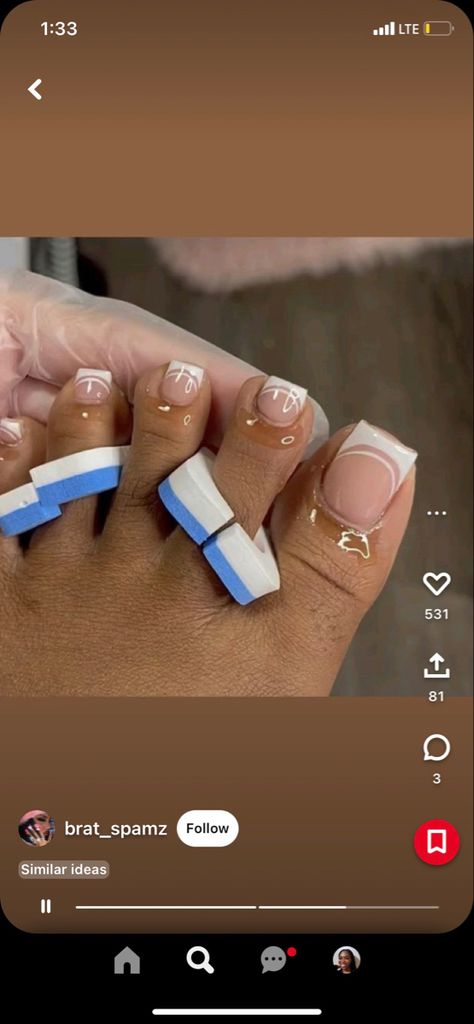 Double French Tip Toes, Double Line French Tip Nails, Double French Nails, Double French Tip, French Toe Nails, French Tip Toes, French Toes, Feet Nail Design, French Pedicure