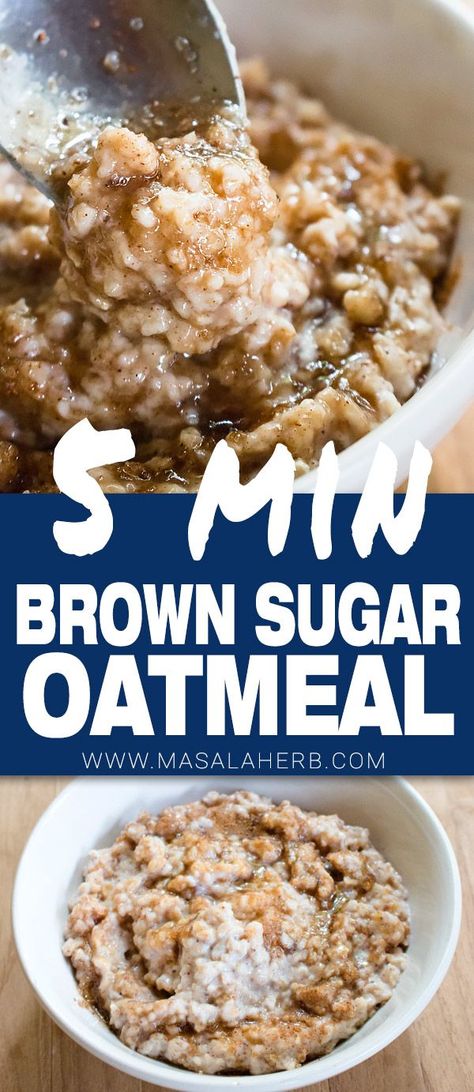 Maple Brown Sugar Oatmeal, Quick Oatmeal, Quaker Oatmeal, Brown Sugar Oatmeal, Oatmeal Porridge, Pastas Recipes, Breakfast Oatmeal Recipes, Healthy Food Habits, Homemade Oatmeal