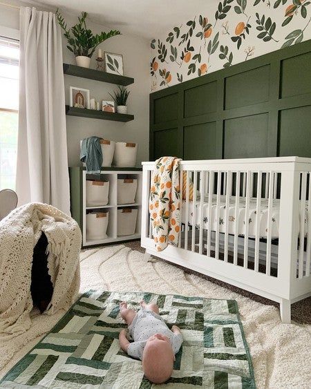 Decorating Nursery, Tiny Nursery, Bedroom Kid, Bright Nursery, Small Space Nursery, Infant Room, Baby Nursery Inspiration, Nursery Boy, Nursery Girl