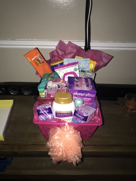 Period Kit For Girlfriend, Period Package For Girlfriend, Period Ready Kit, Period Supply Kit, 1st Period Kit Daughters, Period Package, Teen Period Kit, Kotex Pads, Girl Survival Kits