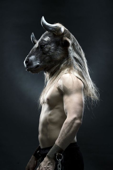 Minotaur-mask-3 - Sharp FX Minotaur Reference, Minotaur Costume, Realistic Mannequins, Makeup Special Effects, Creature Reference, Man Beast, Animal Costumes, Fx Makeup, Animal Masks