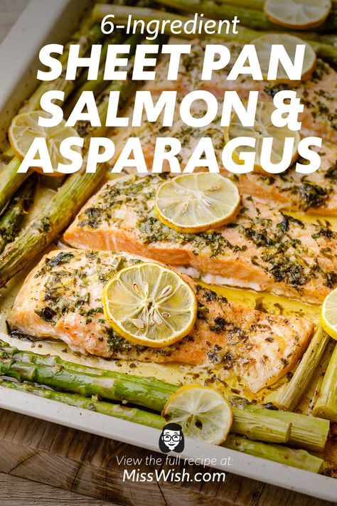 Easy 6-Ingredient Sheet Pan Salmon and Asparagus - Miss Wish Sheet Pan Salmon, Salmon Asparagus, Pan Salmon, Easy Sheet Pan Dinners, Healthy Meal Planning, Sheet Pan Dinners Recipes, Salmon And Asparagus, Dinners Recipes, Salmon Filet