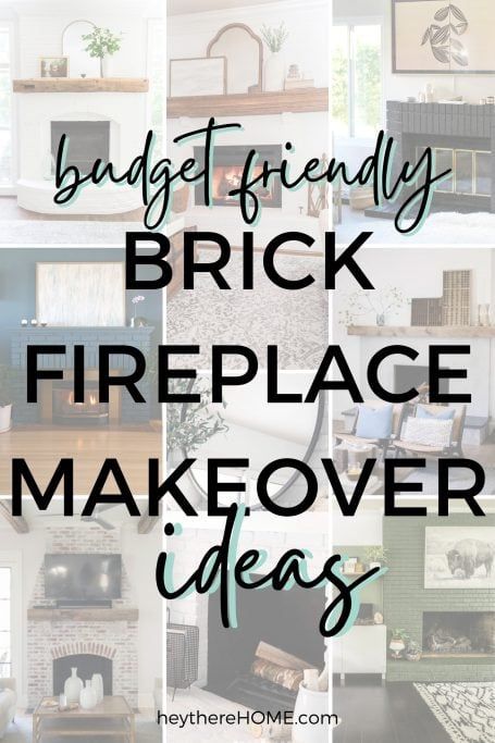 How To Remodel A Brick Fireplace, Fireplace Makeover Brick Farmhouse, Upgrading Brick Fireplace, Fireplace Makeover Painted Brick, Redo Fireplace Before And After Brick, Faux Brick For Fireplace, Pink Brick Fireplace Makeover, Changing Brick Fireplace, Old Brick Fireplace Ideas