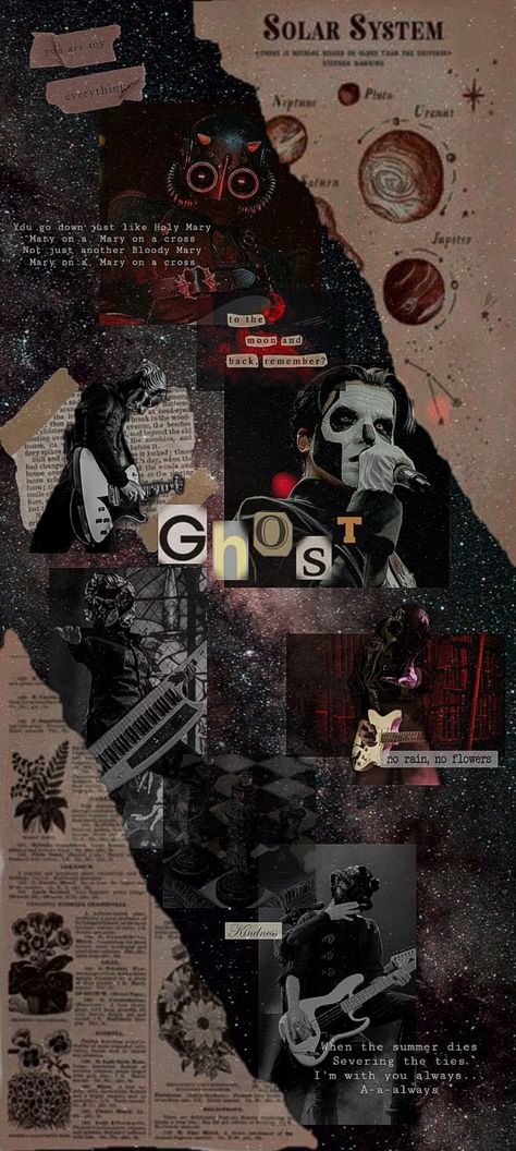 Ghost Phone Wallpaper Aesthetic, Ghost The Band Wallpaper Aesthetic, Ghost Band Background Wallpapers, Ghost Band Phone Wallpaper, Ghost Band Iphone Wallpaper, Ghost Band Collage Wallpaper, Ghost Band Wallpaper Iphone Aesthetic, Ghost Band Collage, Ghostbc Wallpaper