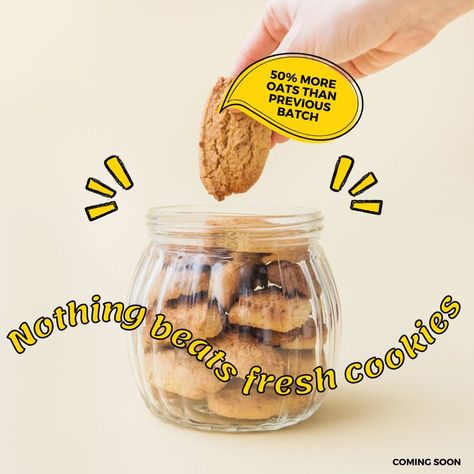 Instagram post for cookies small business, with quote 'nothing beats fresh cookies'. Packaging Instagram Post, Cookie Instagram Post, Instagram Cookie Posts, Cookies Advertising, Green Oven, Instagram Post Idea, Food Photography Dessert, Subscription Box Business, Graphical Design