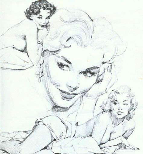 Al Buell, Human Figure Artists, Fashion Illustration Techniques, Art Du Croquis, Pinup Art, Figure Sketching, Pulp Art, Illustration Vintage, Art Et Illustration