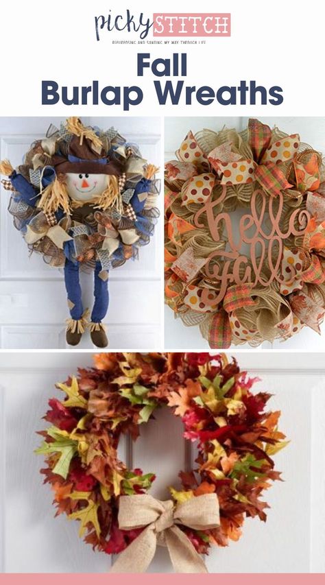 Bring a touch of rustic charm to your fall decor with burlap wreaths. Whether your style is modern or traditional, we’ve got a wreath for you. Check out our DIY ideas to craft the perfect fall wreath! Burlap Fall Wreath Ideas, Porch Fall Decor, Fall Decor Wreaths, Burlap Wreath Diy, Burlap Decor, Burlap Wreaths, Diy Burlap, Fall Front Porch Decor, Diy Fall Wreath