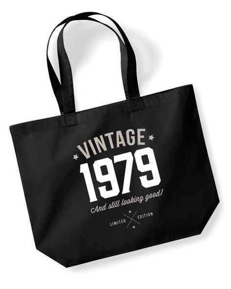 40th Birthday, 40th Birthday Idea, 40th Birthday Bag, Tote, Shopping Bag, Great 40th Birthday Presen 75th Birthday Gifts, Totes Ideas, 25th Birthday Gifts, 65th Birthday Gift, 90th Birthday Gifts, Birthday Bag, Grey Design, Birthday Gift Bags, 70th Birthday Gifts