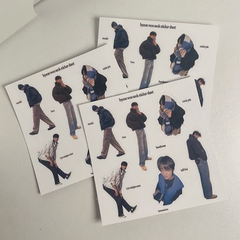 ·˚ ༘ ౨ৎ Byeon Woo Seok Sticker Sheet 𝜗𝜚⋆ sticker sheet 9 cm big made with vinyl sticker paper glossy finish each sticker is about 4 cm big price — $2.50 sgd — if you would like to opt for stamped mail [cheaper shipping price], please DM me! ps. those who joined my previous PO, i’ve included in your package 🫶🏼 purchase on byeonsarkives.com 🚏 [reshares and reposts are appreciated] #byeonwooseok #byeonwooseokmerch #byeonwooseokedit #stickers #lovelyrunner #kdrama #kpop Kpop Sticker Sheet, Kpop Freebies, Kpop Stickers, Byeon Woo Seok, Big Kiss, Vinyl Sticker Paper, Kiss Cut Stickers, Sticker Sheet, Waterproof Stickers