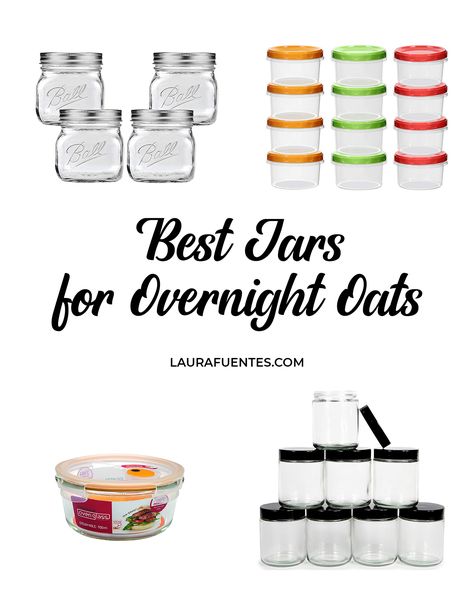 The best containers and mason jars for overnight oats so you can prep ahead and enjoy a delicious breakfast on the go. Overnight Oat Jars, Overnight Oats Storage, Overnight Oats Jar Size, Overnight Oats Gift Jar, Overnight Oat Containers, Best Jars For Overnight Oats, Overnight Oats Container Ideas, Overnight Oats Container, Oatmeal In A Jar Overnight How To Make