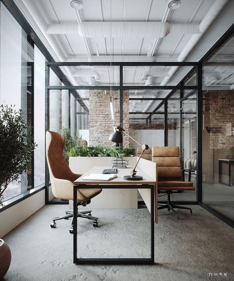 VOZ - Head Office Design :: Behance Office Industrial Design, Head Office Design, Open Workspace, Industrial Workspace, Open Office Layout, Tech Office, Small Office Design Interior, Industrial Theme, Functional Office