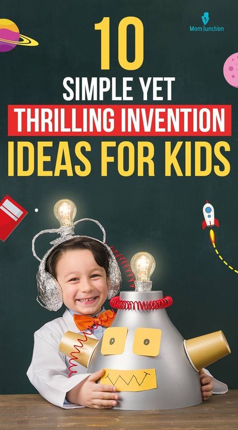 Thomas Alva Edison said, “The greatest invention in the world is the mind of a child.” Childhood is the peak of imagination. If your child is a master of DIY projects or is just learning to simplify complex tools, it reflects their interest in innovation and creativity. Elementary School Invention Projects, Student Inventions Projects, School Innovation Ideas, Kid Inventors Day Activities, 3rd Grade Invention Project Ideas, Famous Inventors Project, Preschool Inventions Theme, New Innovation Ideas, Time Projects For Kids