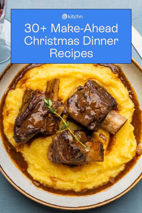 Maybe it’s getting a head start with just the main course or something sweet for dessert, or perhaps you prefer to get the bulk of the meal done ahead of time. From the appetizers to the main course to the sides and dessert, we’re sharing more than 30 recipes for festive make-ahead Christmas dinner. Christmas Dinner For A Crowd, Christmas Entrees, Dinner Party Main Course, Christmas Dinner For Two, Dinner Party Entrees, Dinner Party Mains, Holiday Dinner Recipes, Christmas Main Dishes, Traditional Christmas Dinner