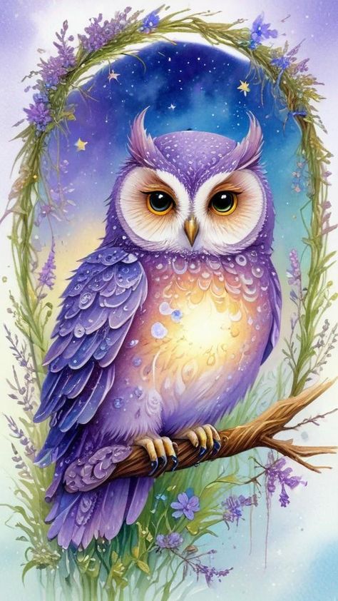 Happy Birthday Owls Image, Pictures Of Owls To Draw, Owl Animation, Happy Birthday Owl, Art Deco Artwork, Owl Artwork, Owl Images, What Is A Bird, Owl Wallpaper