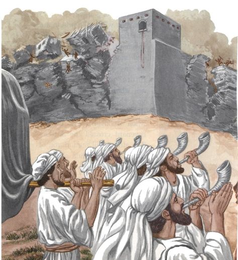 Joshua 6:15-17 'and on the 7th day, they marched around the city 7 times, and at the last blast of the trumpets, Joshua commanded the army, 'Shout! for the LORD has given you the city! but 'all that is in the city is accursed and must be devoted to the LORD' Jericho City, Genesis 48, Seven Trumpets, Yom Teruah, Revelation 19, Sosua, Bible Pictures, Childrens Bible, Prince Of Peace