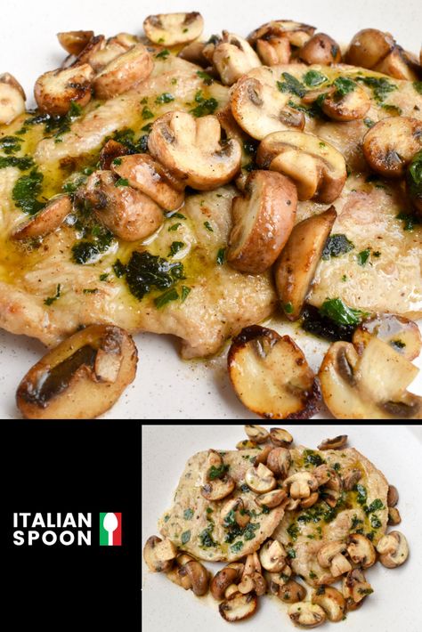 Veal Mushroom Recipes, Veal Scaloppini Recipe, Veal Scallopini Recipes Healthy, Veal With Mushrooms, Veal And Mushroom Recipes, Veal Scallopini Recipes Mushrooms, Veal Recipes Healthy, Italian Veal Scallopini Recipes, Italian Veal Recipes