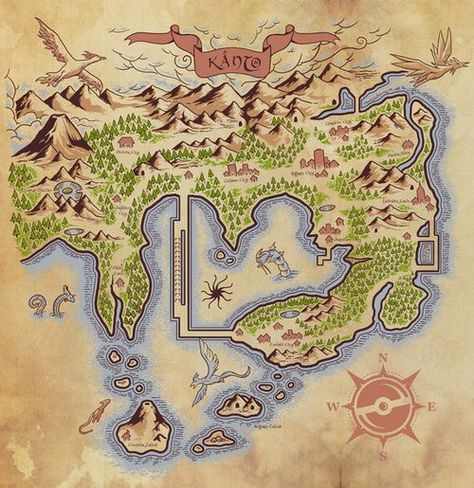 Awesome Maps on Pinterest by kentcaldwell | Antique Maps, Maps and ... Dungeons And Dragons Rules, Pokemon Pins, Fantasy Authors, Town Map, Nintendo Art, Pokemon Drawings, All Pokemon, Map Art Print, Antique Maps