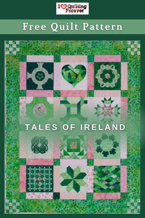 Irish Quilt Patterns, Knot Quilt, Irish Quilt, Celtic Quilt, Irish Theme, Lap Quilt Patterns, Irish Dancing, Ireland Trip, Quilt Block Patterns Free